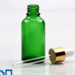Chai tinh dầu xanh nắp vàng tươi thủy tinh nhỏ giọt