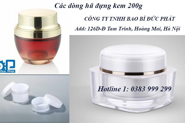 Các dòng hũ đựng kem 200g