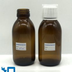 CHAI SIRO THỦY TINH 125ml MÀU NÂU