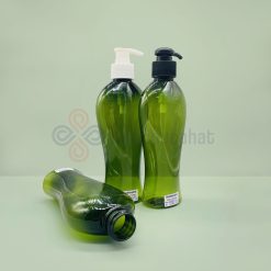 THANH LÝ, XẢ KHO Chai nhựa PET xanh rêu dáng eo 300ml SIÊU RẺ