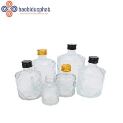 Bình thủy tinh đựng nước ép, rượu có nắp đậy dung tích 50ml 100ml 200ml