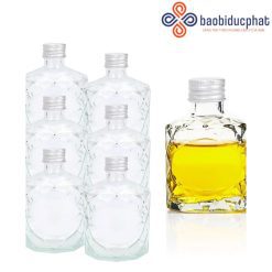 Bình thủy tinh đựng nước ép, rượu có nắp đậy dung tích 50ml 100ml 200ml