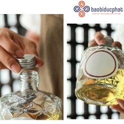 Bình thủy tinh đựng nước ép, rượu có nắp đậy dung tích 50ml 100ml 200ml