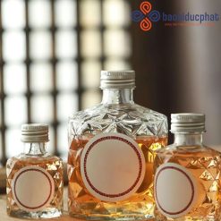 Bình thủy tinh đựng nước ép, rượu có nắp đậy dung tích 50ml 100ml 200ml