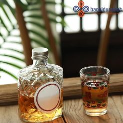 Bình thủy tinh đựng nước ép, rượu có nắp đậy dung tích 50ml 100ml 200ml