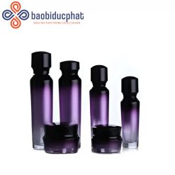 Bộ hũ kem thủy tinh cao cấp màu tím nhiều dung tích