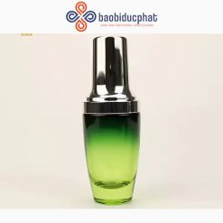 Bộ hũ thủy tinh đựng mỹ phẩm màu xanh rêu nhiều dung tích