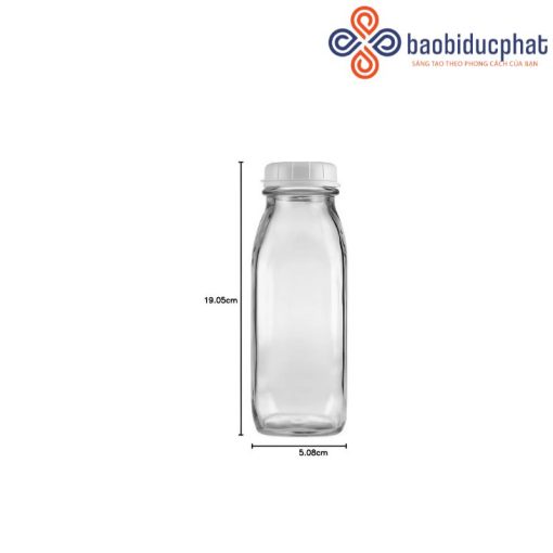 Chai đựng sữa thủy tinh trong suốt 500ml