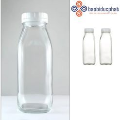 Chai đựng sữa thủy tinh trong suốt 500ml