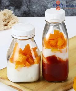 Chai đựng sữa thủy tinh trong suốt 500ml