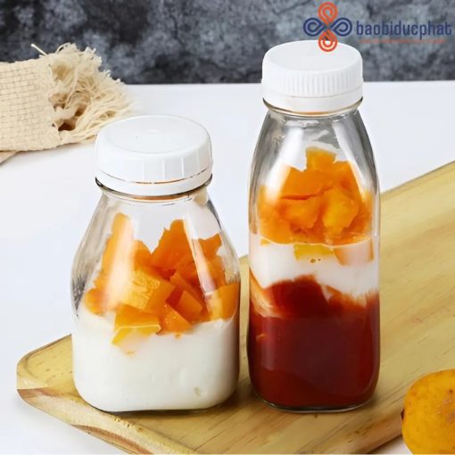 Chai đựng sữa thủy tinh trong suốt 500ml