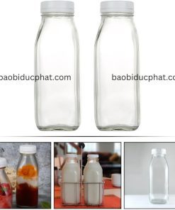 Chai đựng sữa thủy tinh trong suốt 500ml