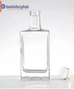 Chai rượu thủy tinh vuông nắp bần 500ml 750ml