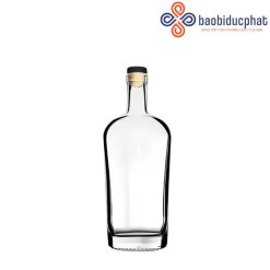 Chai rượu thủy tinh hình bầu dục 750ml