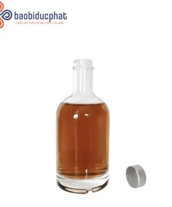 Chai rượu Vodka thủy tinh trong suốt 375ml