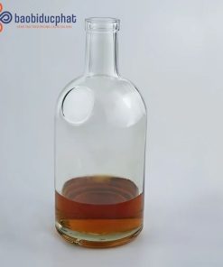 Chai rượu Vodka thủy tinh trong suốt 375ml