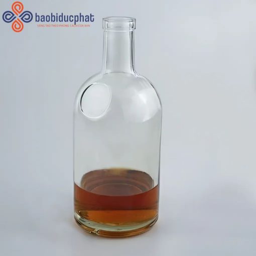 Chai rượu Vodka thủy tinh trong suốt 375ml