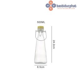 Chai thủy tinh cao cấp nắp sứ gọng sắt dung tích 500ml 1000ml