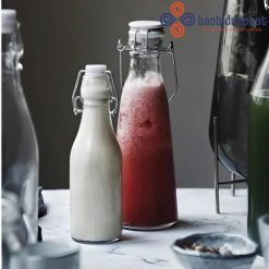 Chai thủy tinh cao cấp nắp sứ gọng sắt dung tích 500ml 1000ml