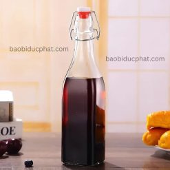 Chai thủy tinh cao cấp nắp sứ gọng sắt dung tích 500ml 1000ml