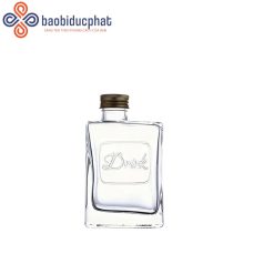 Chai thủy tinh đựng rượu cổ lệch trong suốt 280ml