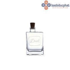 Chai thủy tinh đựng rượu cổ lệch trong suốt 280ml