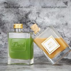 Chai thủy tinh đựng rượu cổ lệch trong suốt 280ml