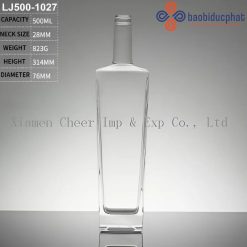 Chai thủy tinh đựng rượu mạnh thon gọn 700ml