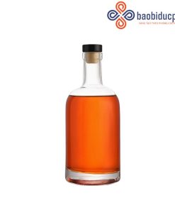 Chai thủy tinh đựng rượu Vodka trong suốt 750ml