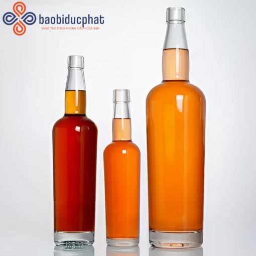 Chai thủy tinh đựng rượu Whisky 750ml