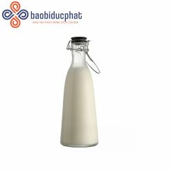 Chai thủy tinh đựng sữa nắp gài 500ml