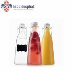 Chai thủy tinh đựng sữa nắp gài 500ml