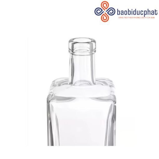 Chai thủy tinh thân vuông cổ cao đựng rượu 500ml