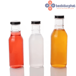 Chai thủy tinh tròn 250ml 350ml 500ml đựng nước ép