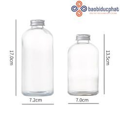 Chai thủy tinh tròn ball đựng nước trái cây các loại 150ml 250ml 270ml 500ml