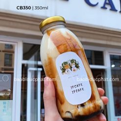 Chai thủy tinh tròn nắp thiếc 350ml