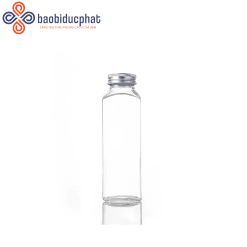 Chai thủy tinh trong suốt có nắp nhôm đựng đồ uống 350ml