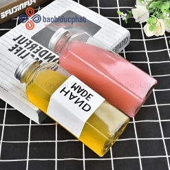 Chai thủy tinh trong suốt có nắp nhôm đựng đồ uống 350ml