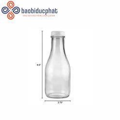 Chai thủy tinh trong suốt đựng đồ uống 1 lít