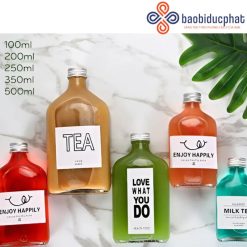 Chai thủy tinh trong suốt đựng nước ép dung tích 100ml 350ml