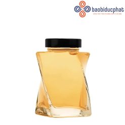 Chai thủy tinh trong suốt hình dạng xoắn đựng mật ong 500ml