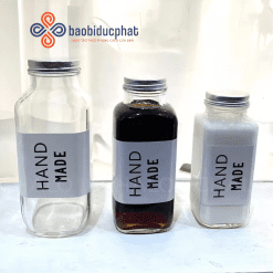 Chai thủy tinh vuông tám cạnh 180ml 250ml 300ml 350ml 500ml
