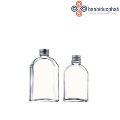 Chai thủy tinh xén vai đựng rượu trong suốt 300ml