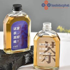 Chai thủy tinh xén vai đựng rượu trong suốt 300ml
