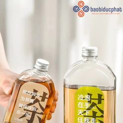 Chai thủy tinh xén vai đựng rượu trong suốt 300ml