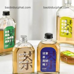 Chai thủy tinh xén vai đựng rượu trong suốt 300ml