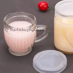Cốc thủy tinh đựng sữa chua có quai cầm 150ml