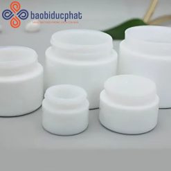 Hộp đựng kem mỹ phẩm thủy tinh màu trắng 15g 30g 50g 100g