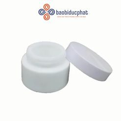 Hộp đựng kem mỹ phẩm thủy tinh màu trắng 15g 30g 50g 100g