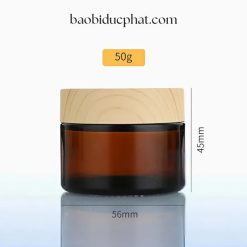 Hũ kem dưỡng thủy tinh nâu 30g